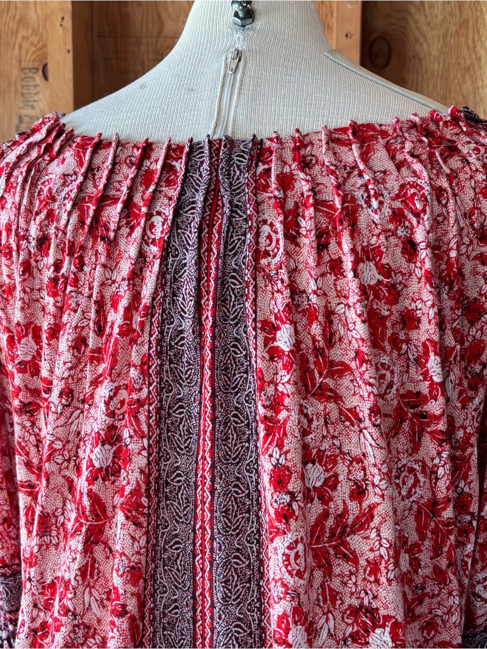 Lucky Brand Boho Floral Peasant Top 100% Viscose Size 2X - Picture 6 of 8